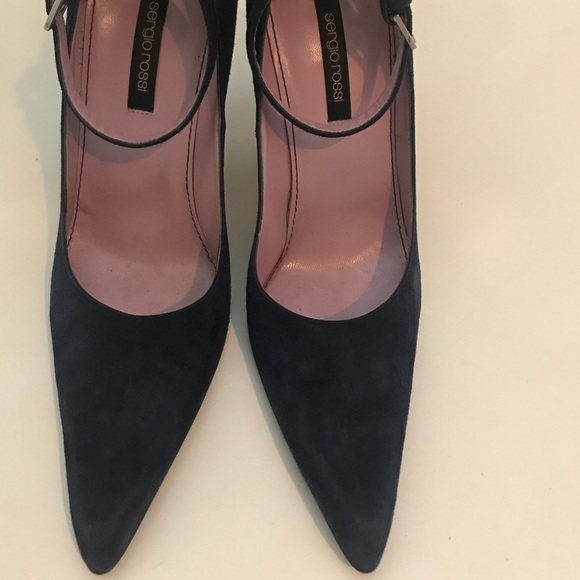 Sergio Rossi navy suede pumps - Picture 2 of 4